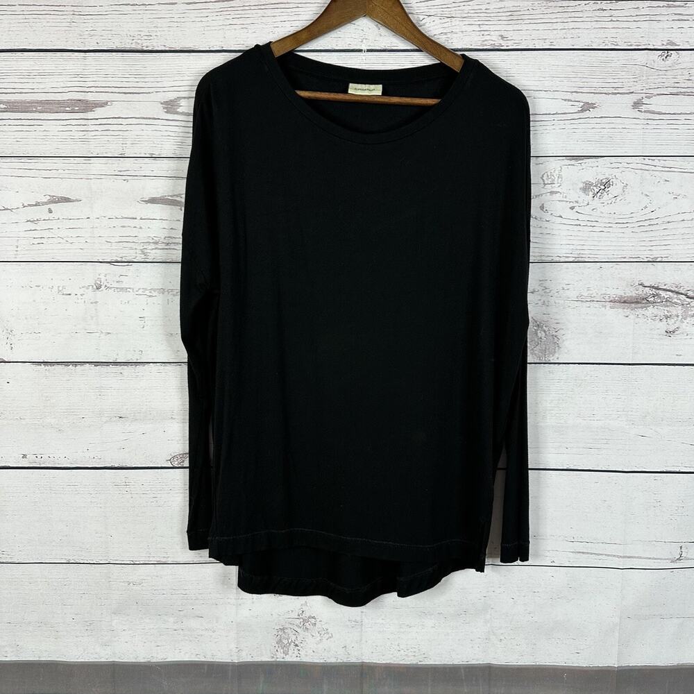 By Malene Birger Top Womens Large Black Long Sleeve Casual Minimalist‎